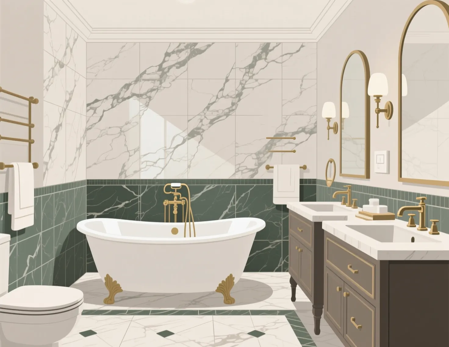 Luxury bathroom renovation by Bosco Construction